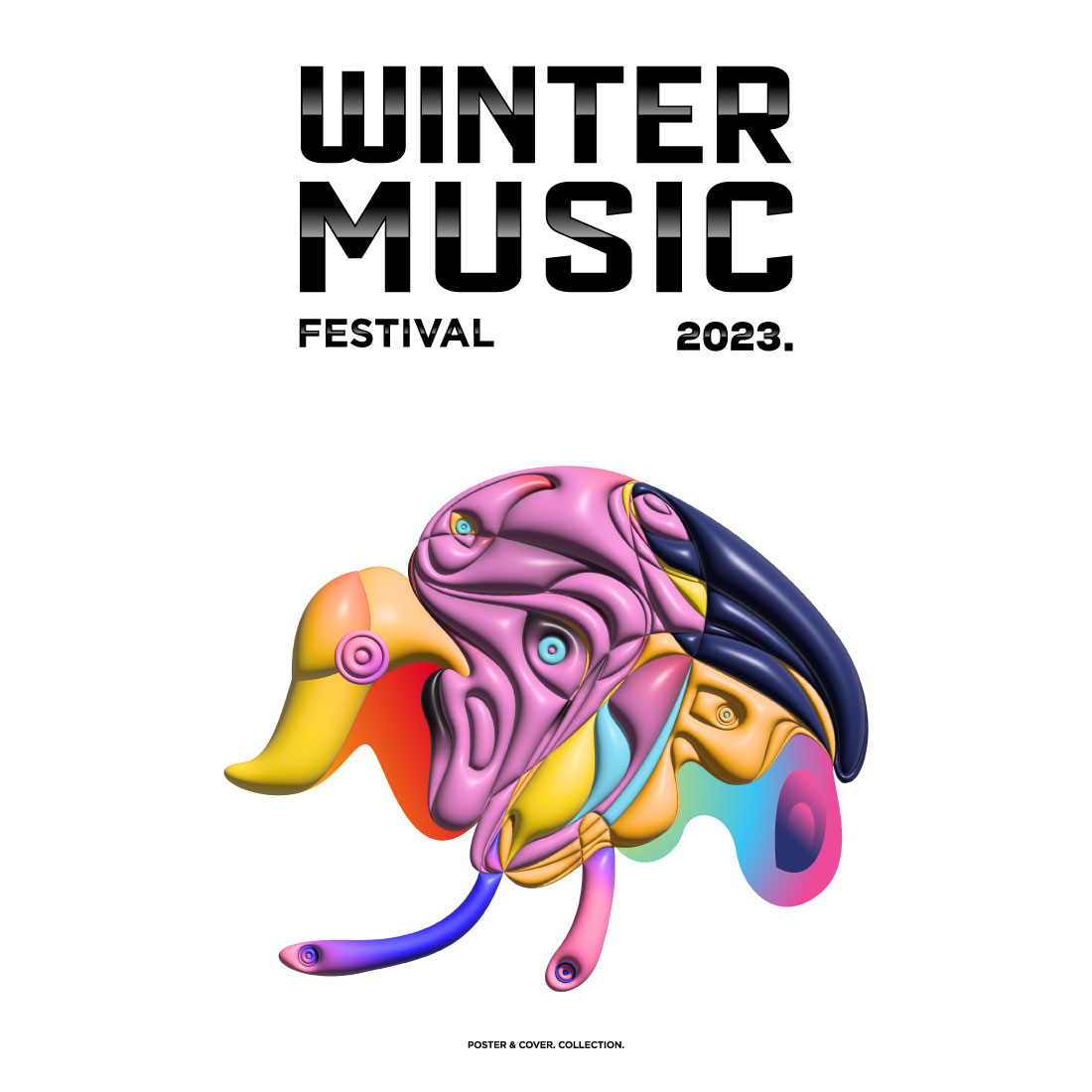 Winter Music Flyer Design preview image.