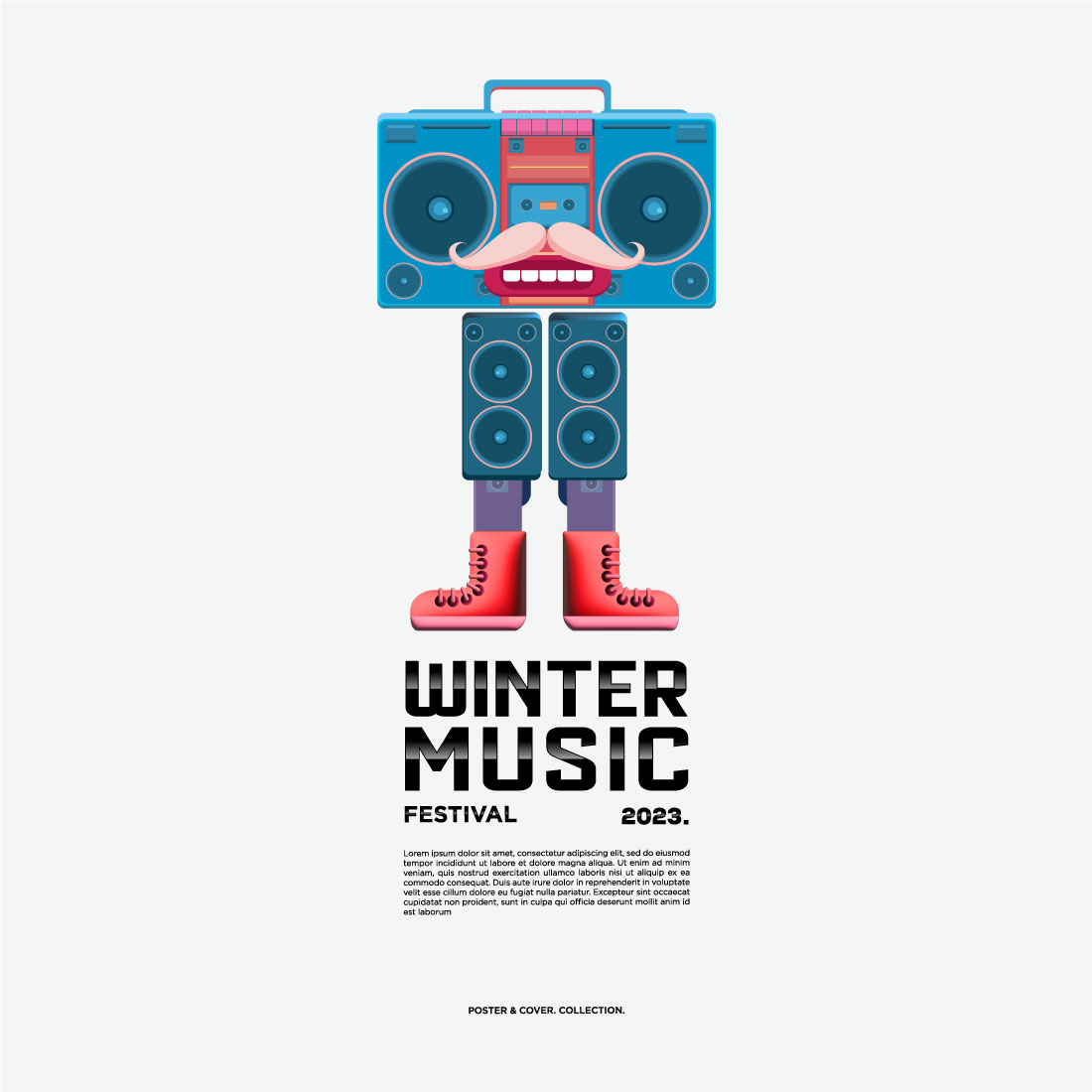 Poster Music Winter Design preview image.