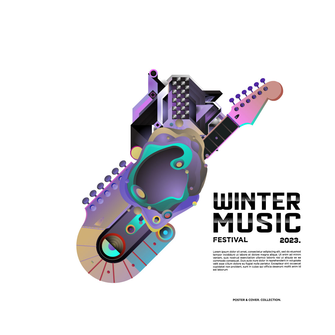 Flyer Winter Music Design preview image.
