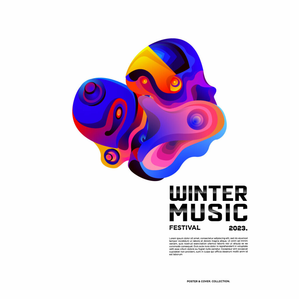 Winter Music Festival Flyer Poster Design MasterBundles