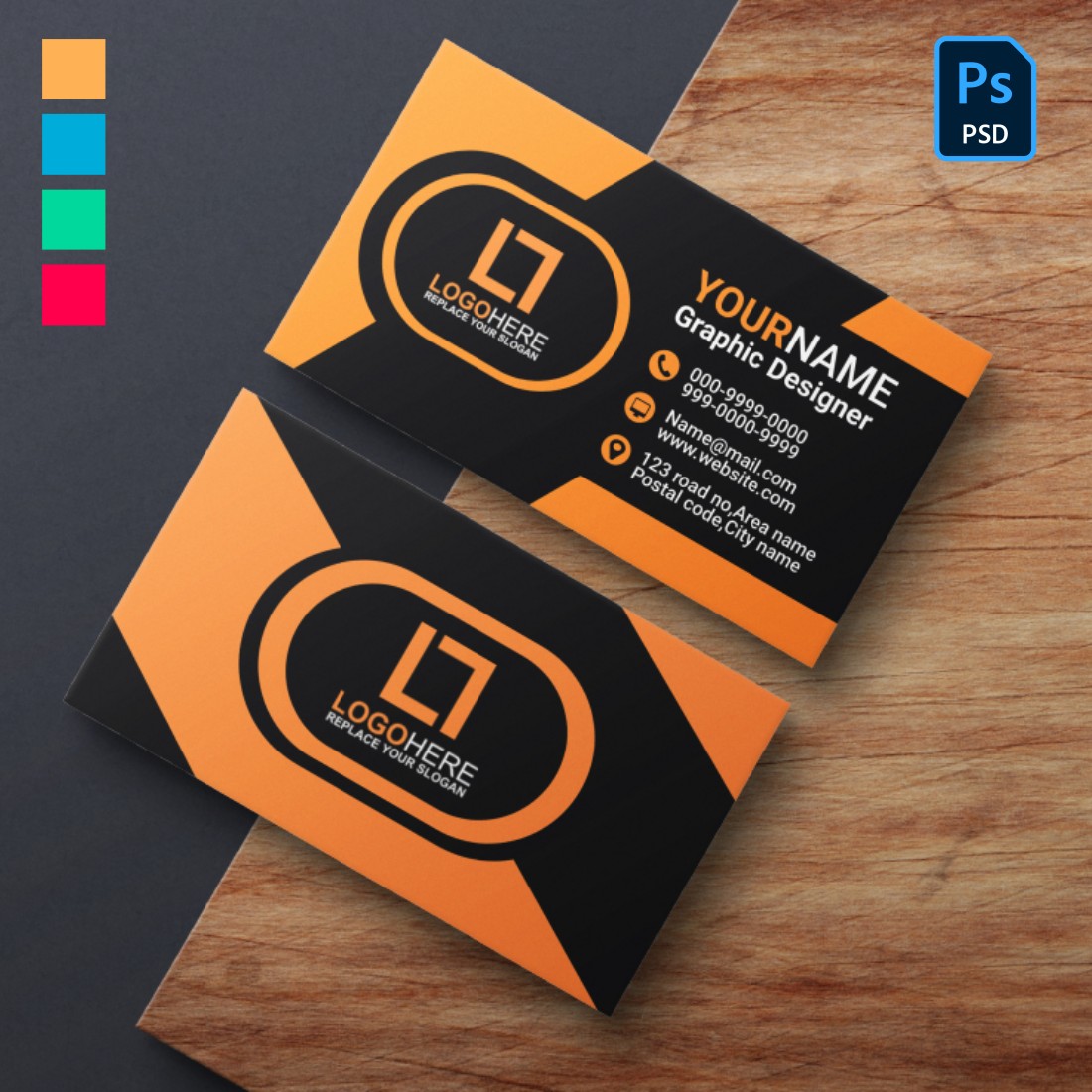 visiting card design for graphic designer