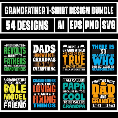 Grandfather T-Shirt Design Bundle cover