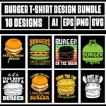 Burger T-Shirt Design Bundle