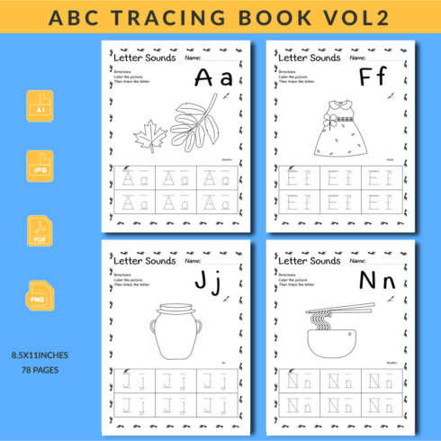 ABC Tracing Book Design cover image.