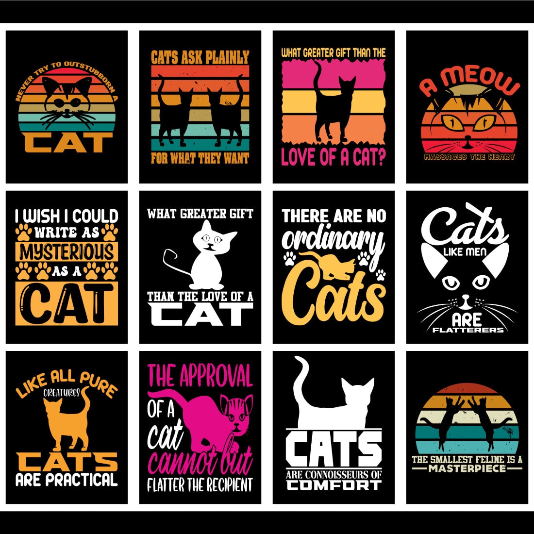 Cat T-Shirt Design Bundle cover