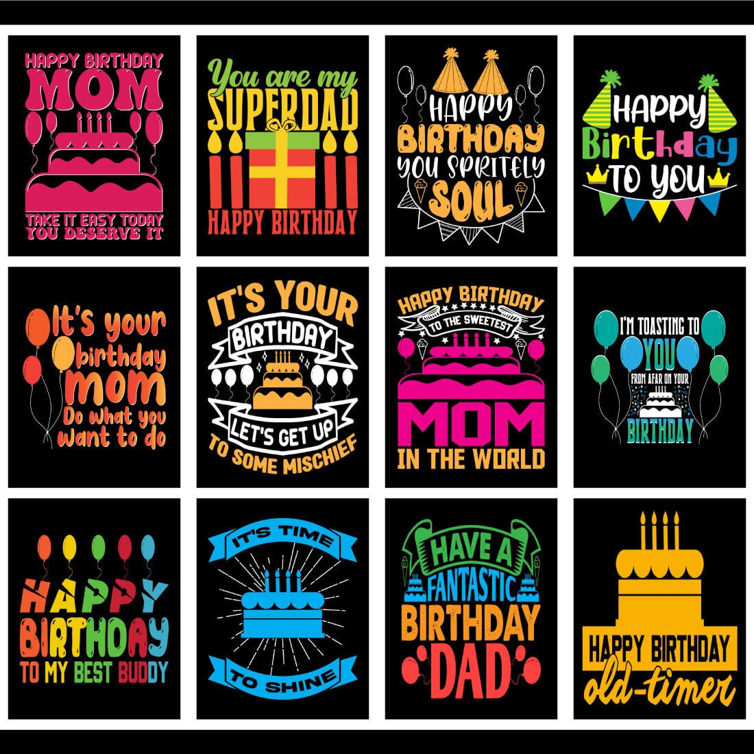 Birthday T-Shirt Design Bundle cover