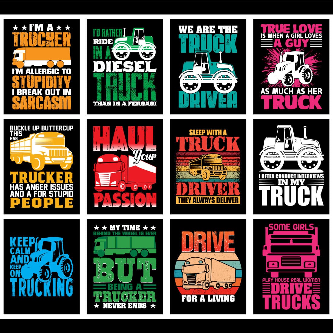 Truck T-Shirt Design Bundle cover