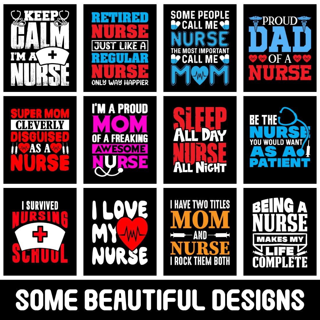 Nurse T-Shirt Design Bundle cover