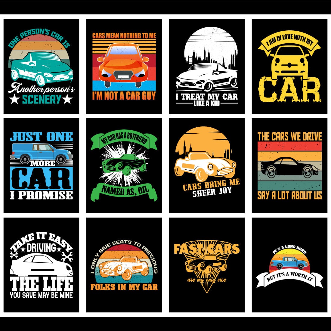 Car T-Shirt Design Bundle cover