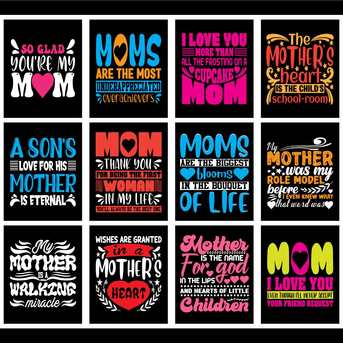 Mom T-Shirt Design Bundle cover