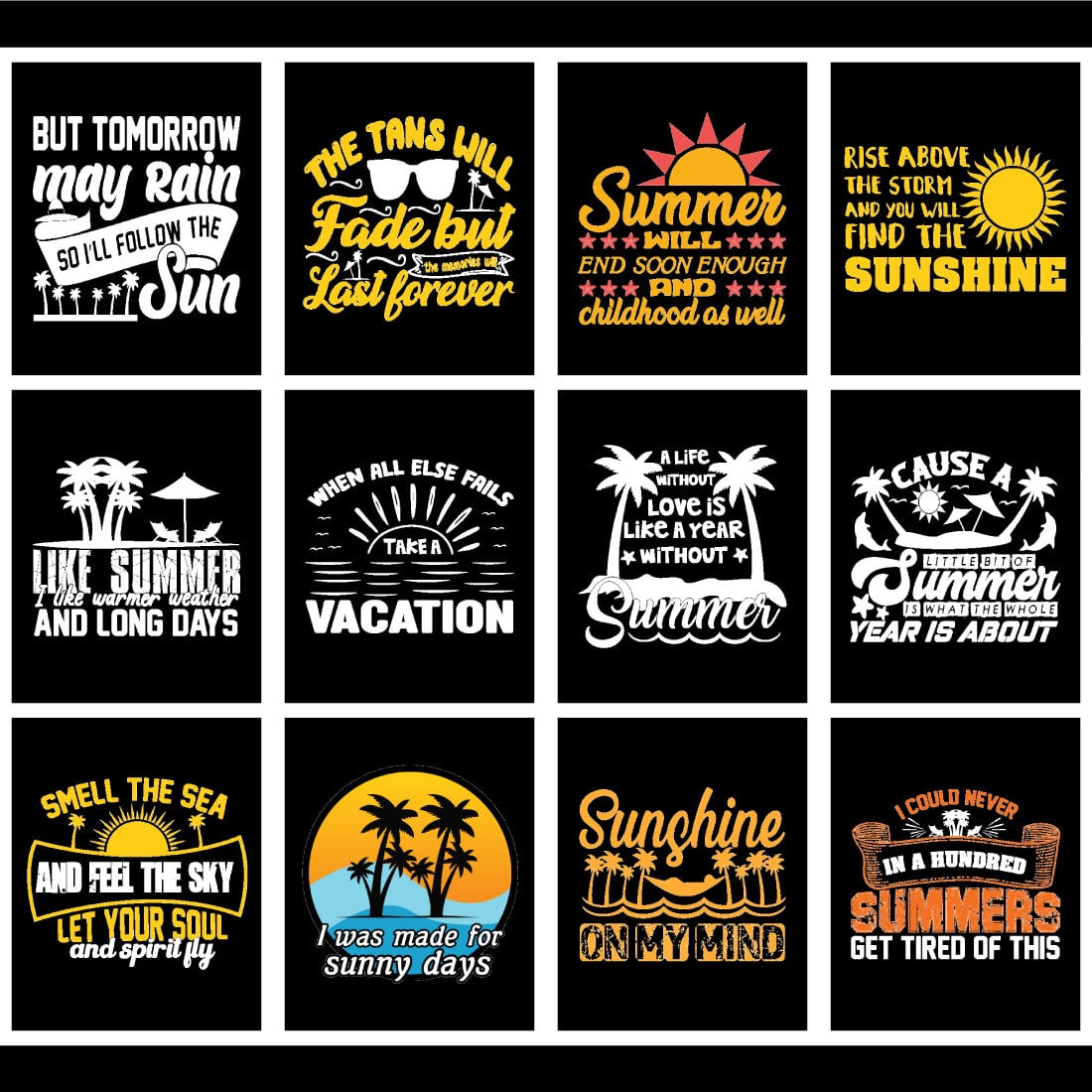 Summer T-Shirt Design Bundle cover