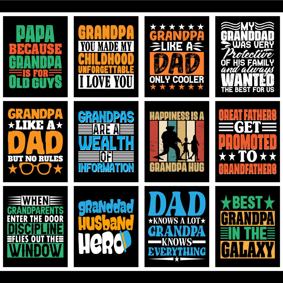 Grandfather T-Shirt Design Bundle cover