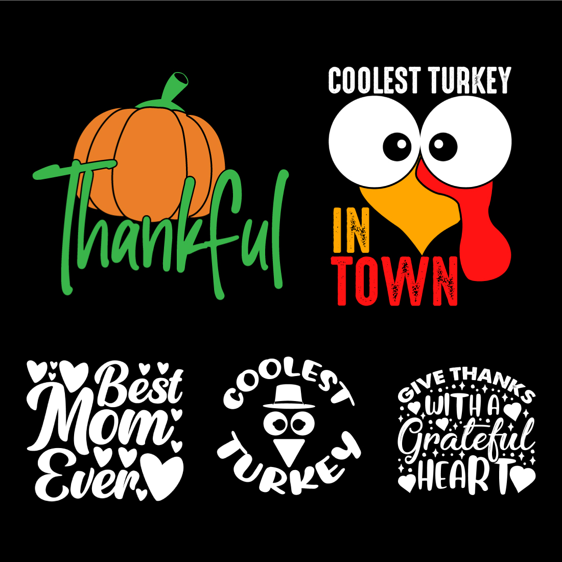 Thanksgiving T-Shirt Design Bundle cover