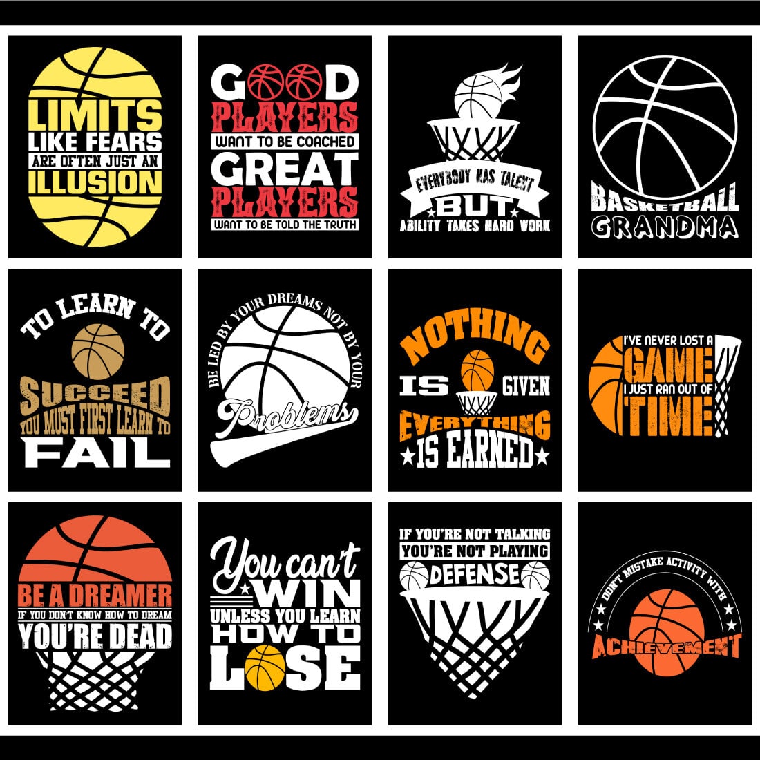 Basketball T-Shirt Design Bundle cover