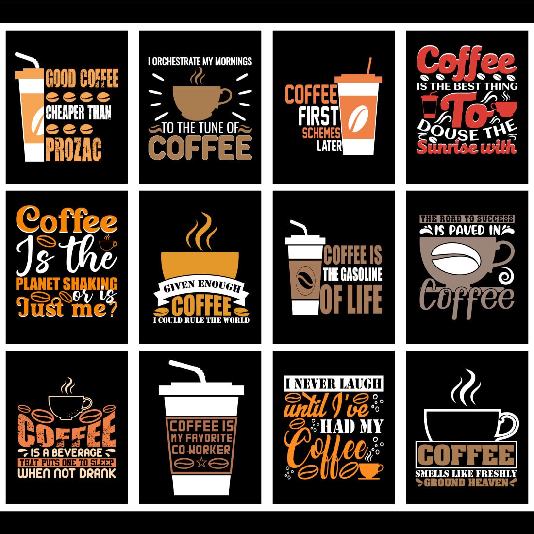 Coffee T-Shirt Design Bundle cover