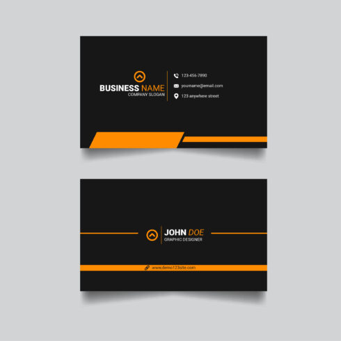 Creative Modern Business Card Template Design main card.