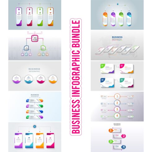 Mega Business Infographic Presentation Bundle main cover.