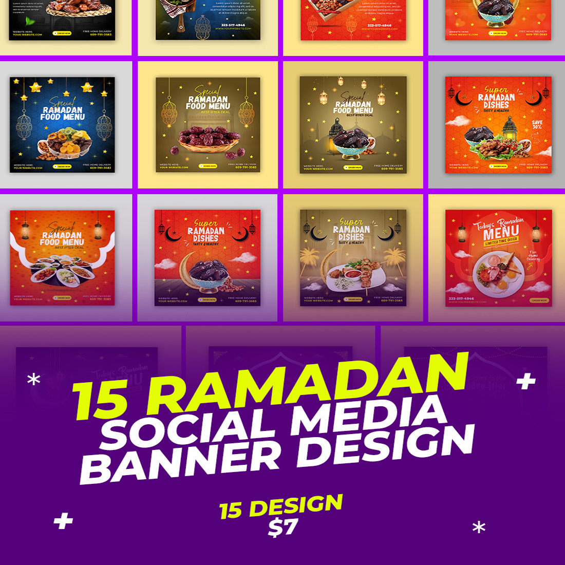 Ramadan Kareem Sale Festival Religious Social Media Banner Design main cover