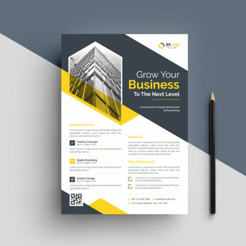 Corporate Business Flyer Design Template main cover