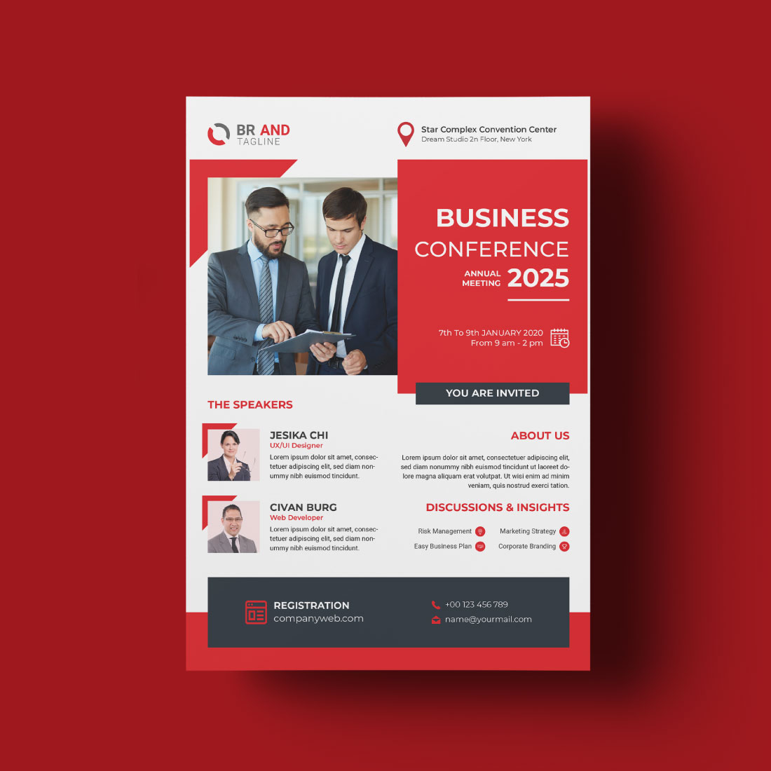 Business Conference Flyer Template Design cover image.