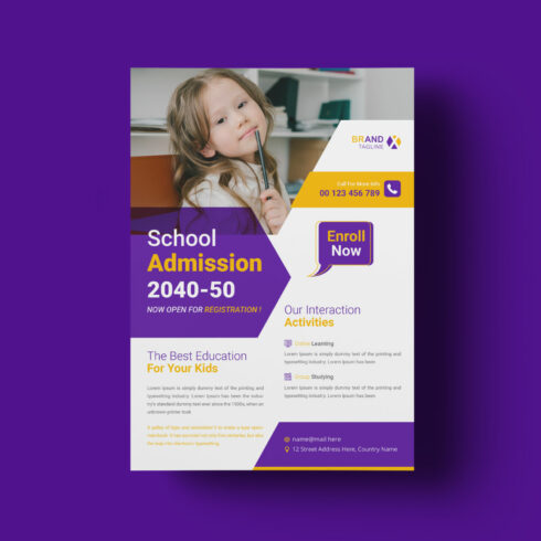 School Admission Flyer Design.