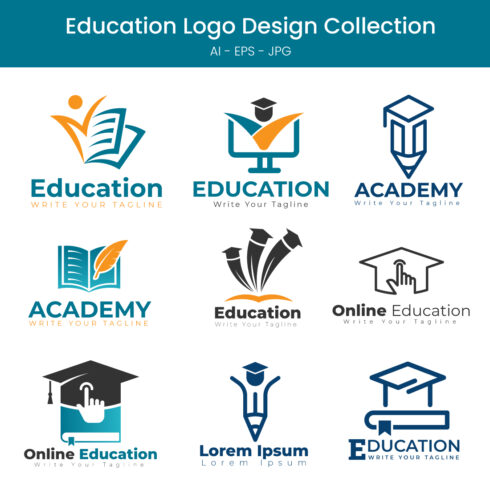 20 Education Logo Designs main image.