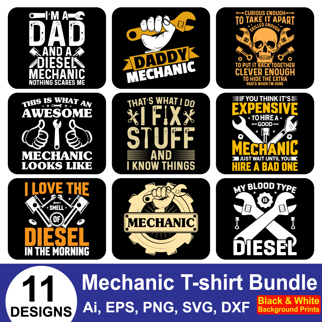 Mechanic Engineering T-shirt Design image cover.