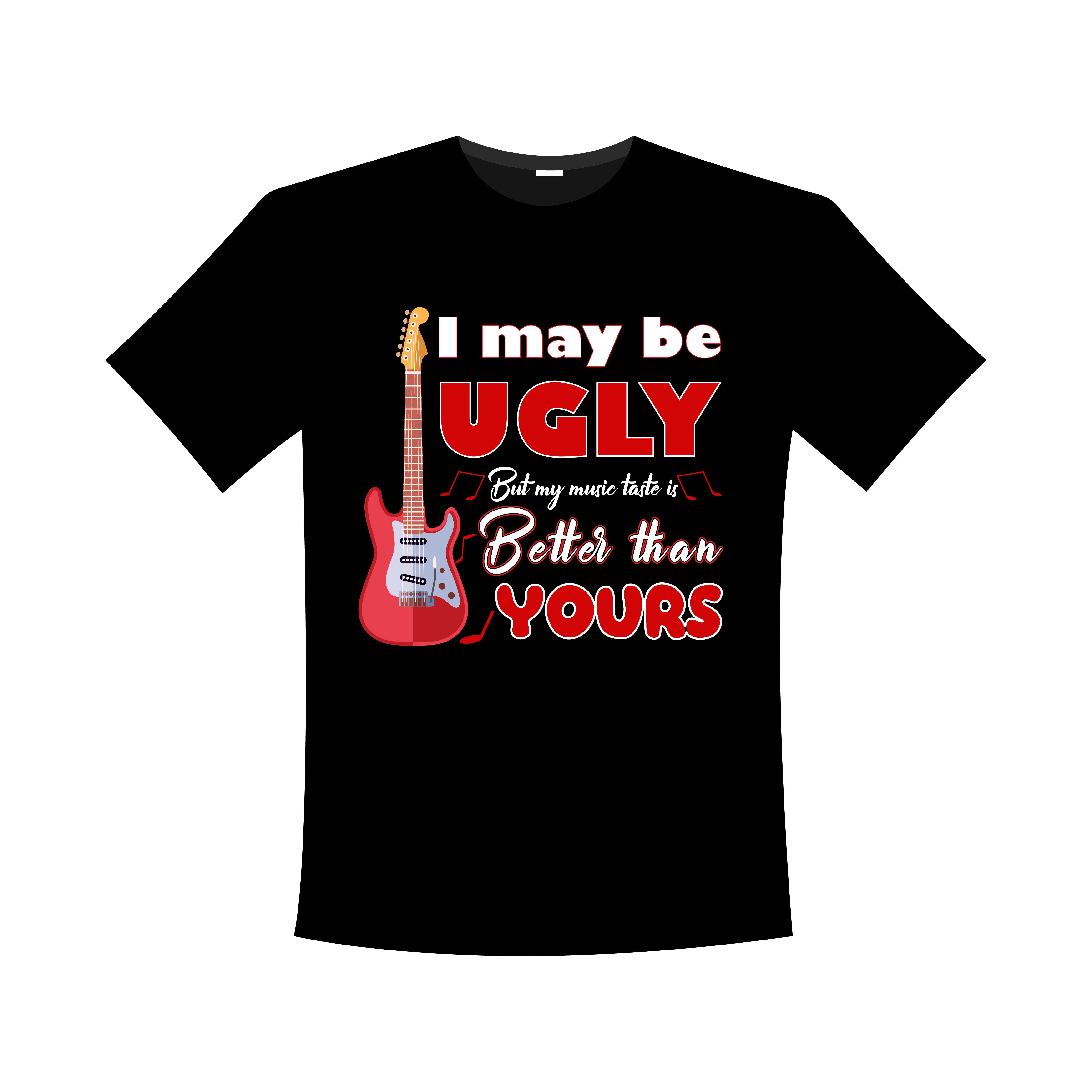 Typography T-Shirt for Music cover image.