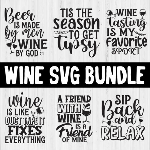 Wine SVG Design Bundle Vol.1 main cover