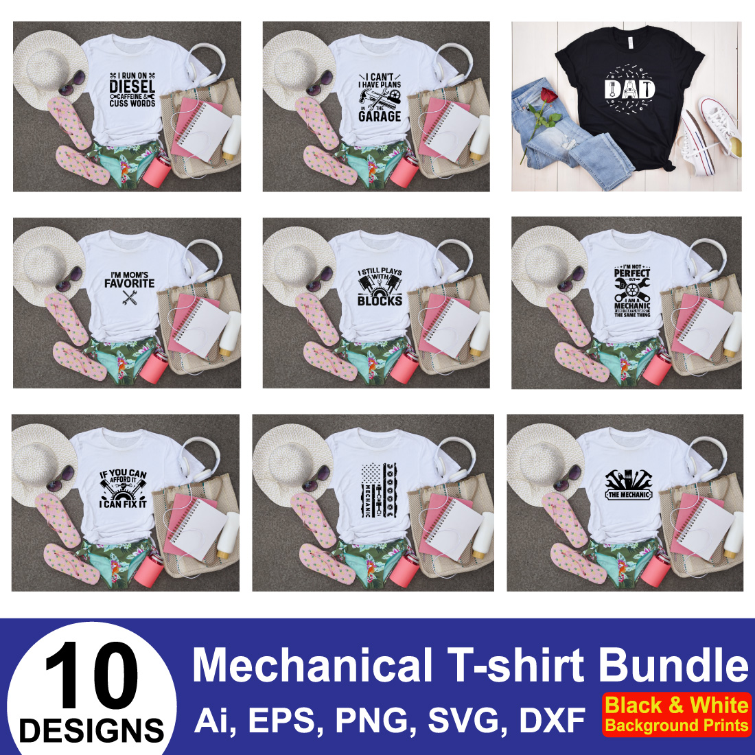 Mechanical Engineering T-shirt Design previews.