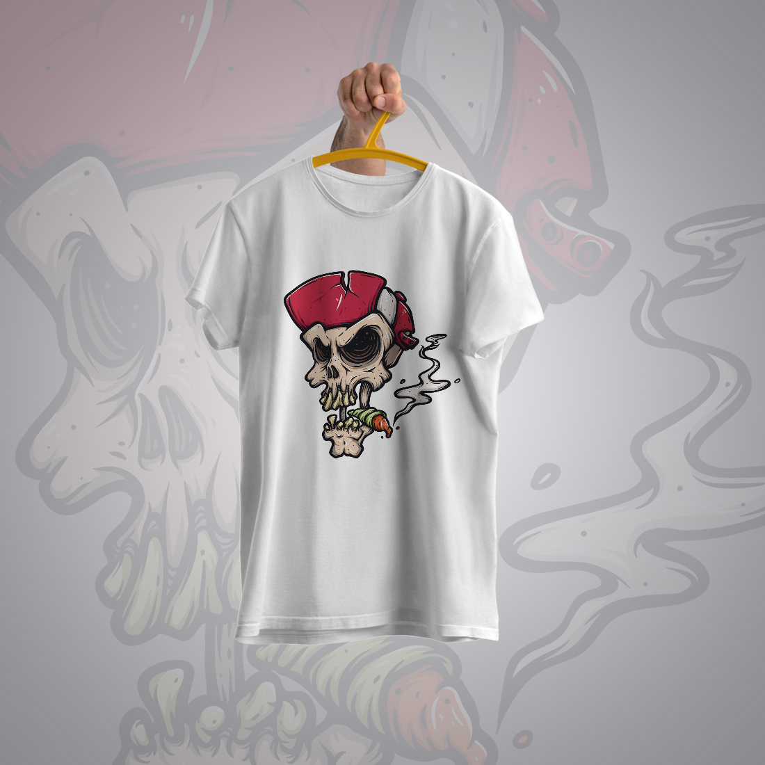 Skull Head T-Shirt Design cover image.