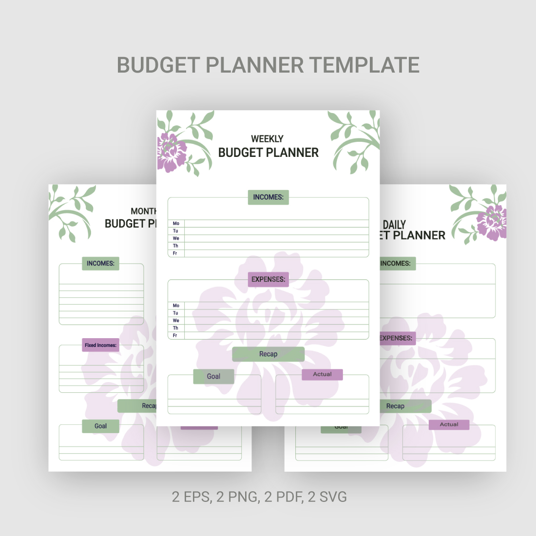 Budget Planner Collection Template cover image.