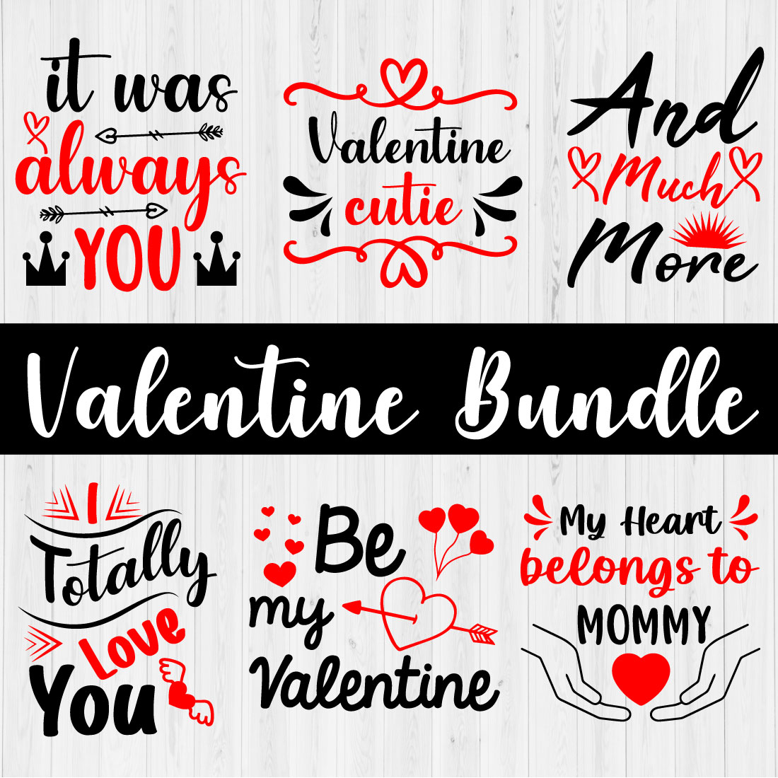 Valentine Quotes SVG Bundle Vol.21 main cover