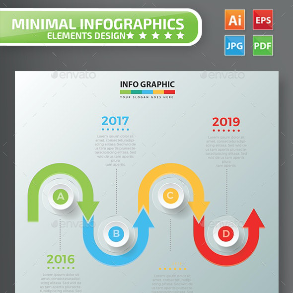 Timeline infographic design main cover.