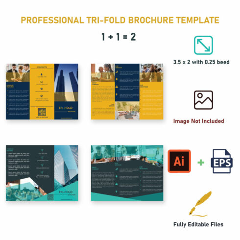 Set of images of adorable brochure templates