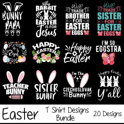 Easter T-Shirt Designs Bundle main cover