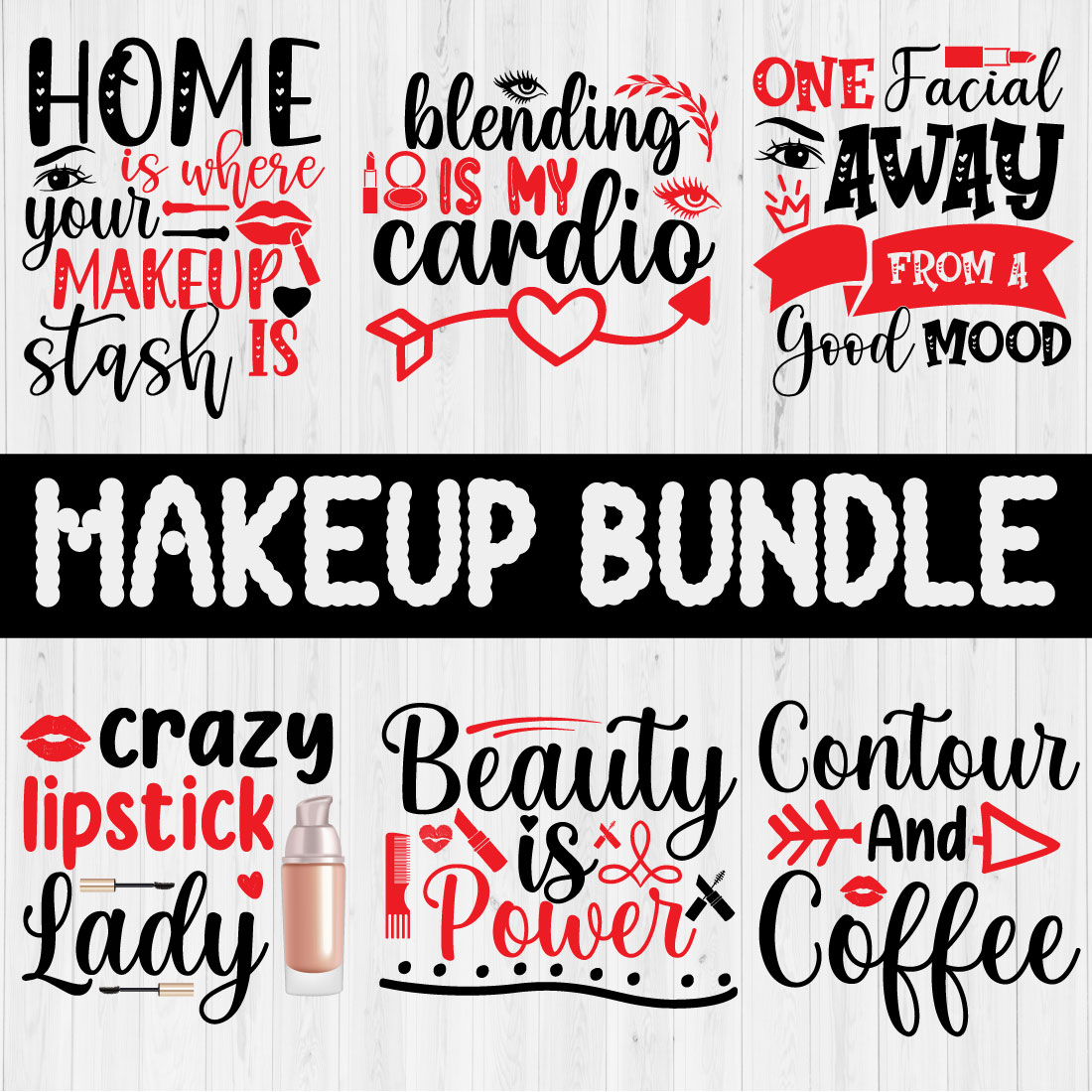 Makeup SVG Quotes Bundle Vol.12 main cover