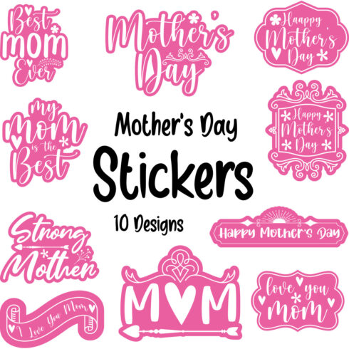Mother's Day Stickers Bundle main cover.