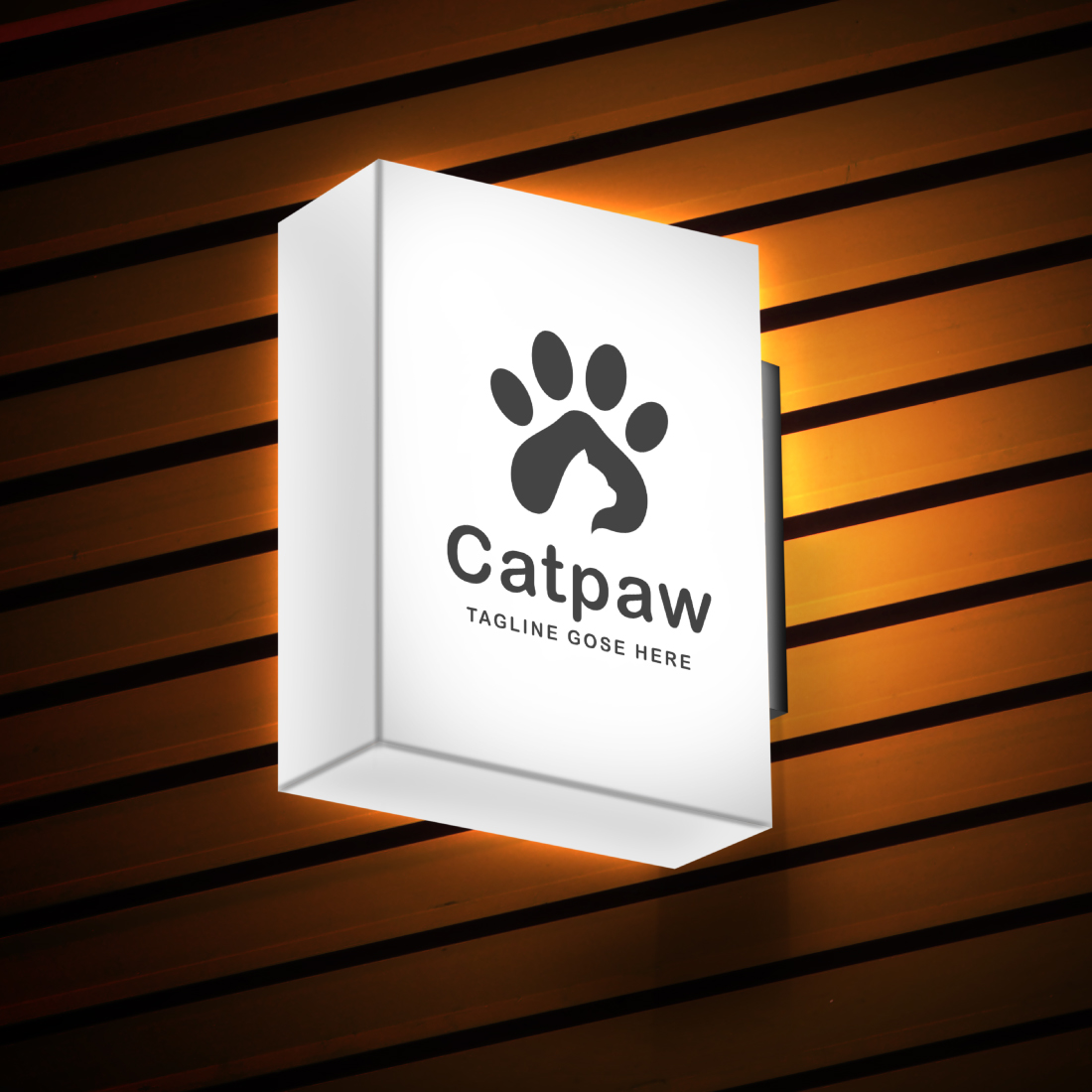 Cat Paw Logo Template cover image.