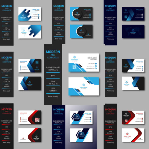 20 New Corporate Business Card Template main cover.