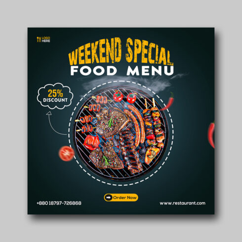 Instagram Food Post Template cover image.