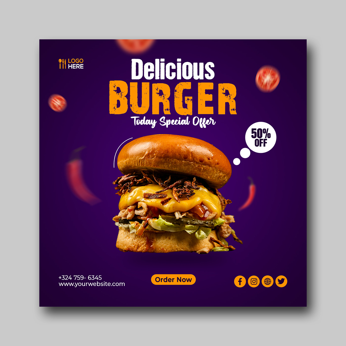 Social Media Banner Burger cover image.