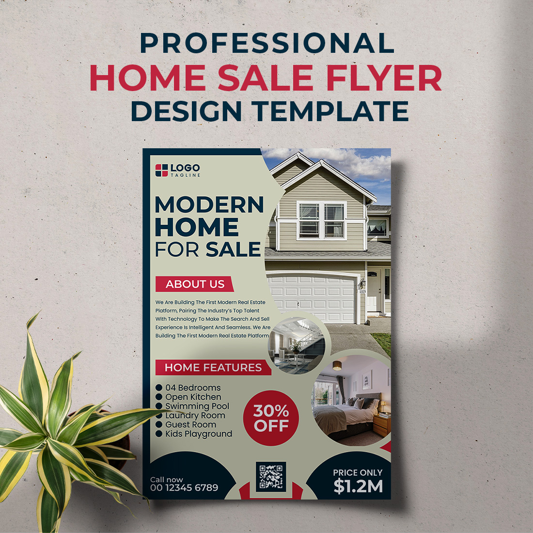 Unique Home Sale Real Estate Corporate Business Flyer Template main cover