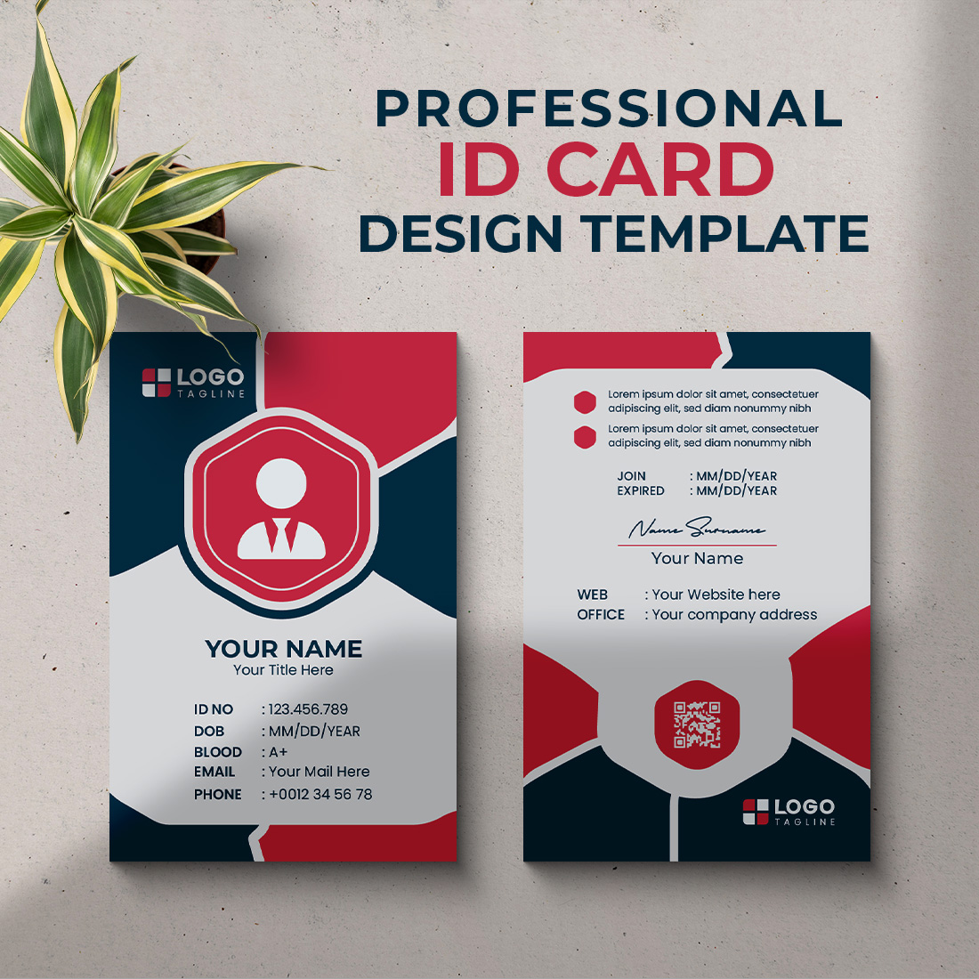 Professional Creative Modern Unique Id Card Design Template main cover