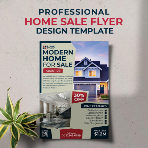 Professional Home Sale Real Estate Flyer Template main cover