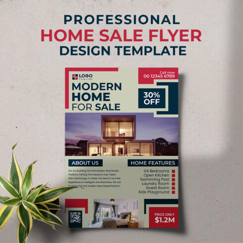 Creative Home Sale Real Estate Corporate Business Flyer Template main cover