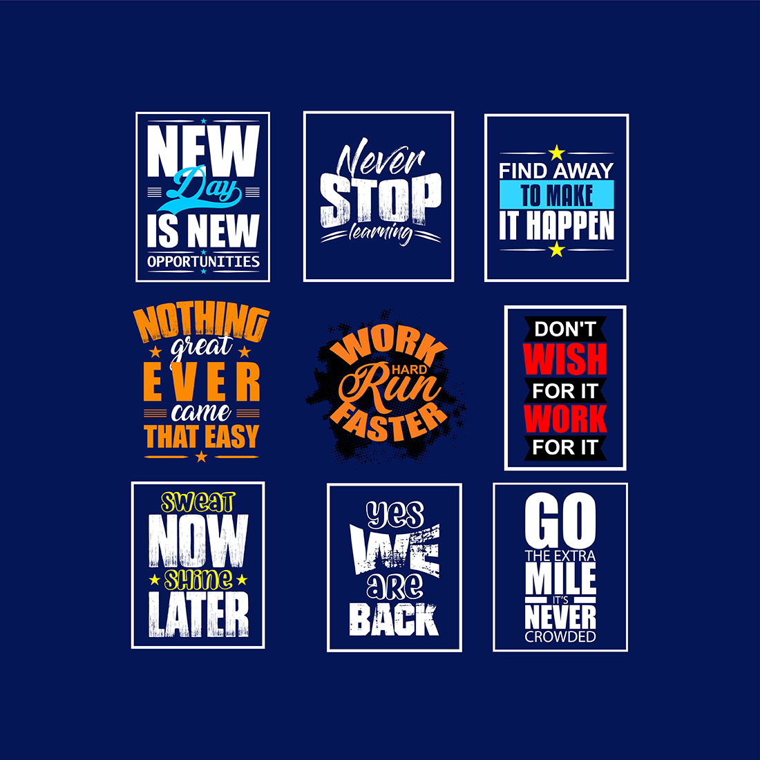 Typography Motivational T-Shirt Quotes Design Bundles main cover