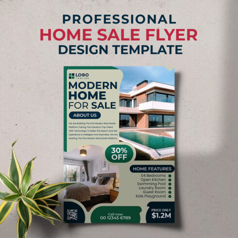 Modern Home Sale Real Estate Flyer Template main cover