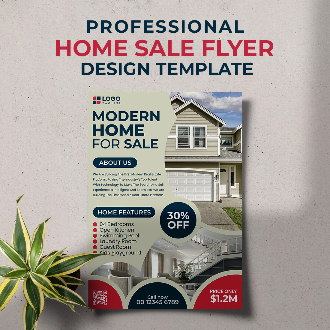 Creative Home Sale Real Estate Flyer Template main cover