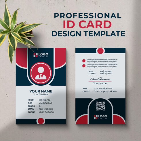 Professional Modern Unique Id Card Design Template main cover